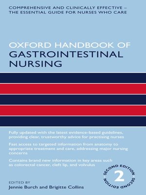 cover image of Oxford Handbook of Gastrointestinal Nursing